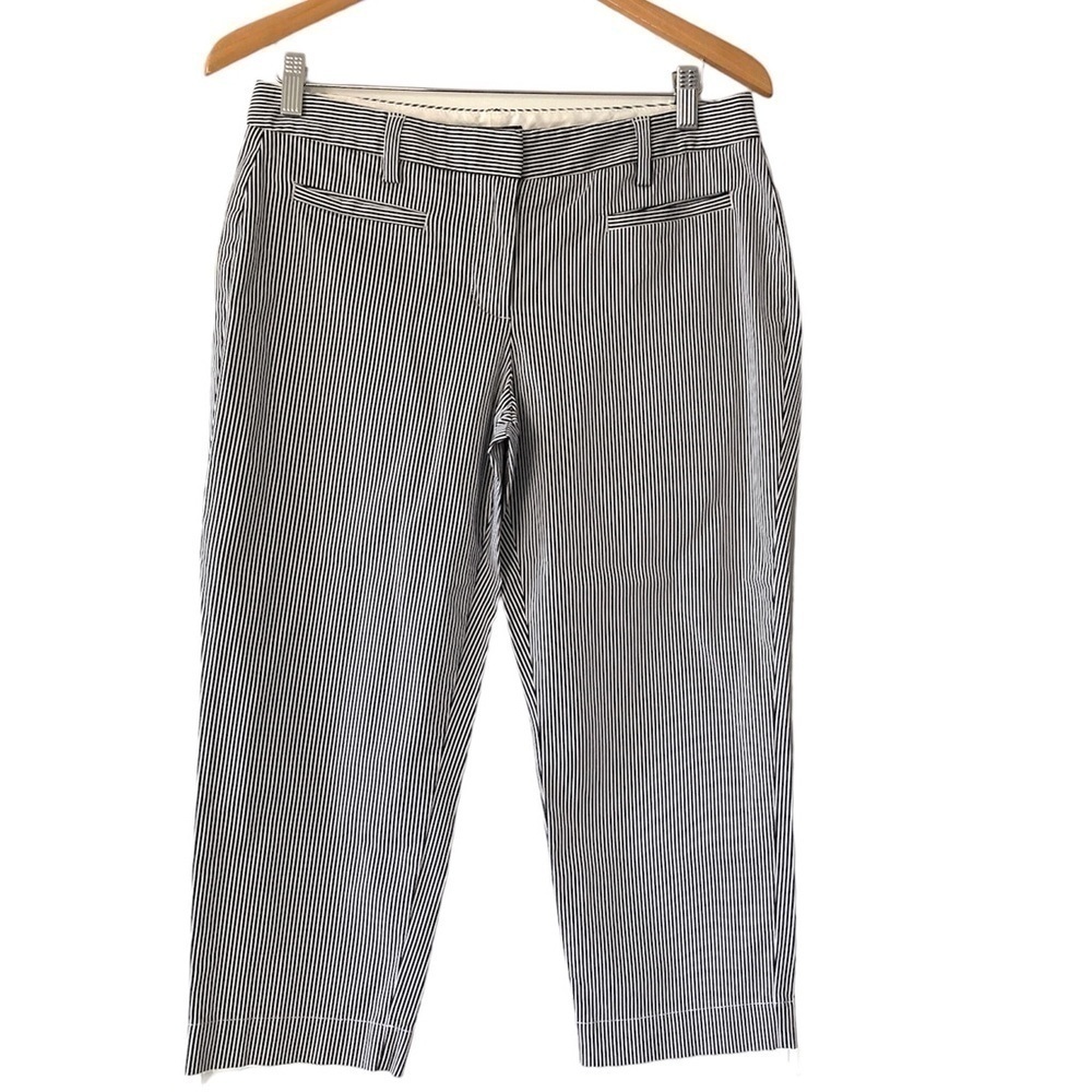 Lands’ End 8 petite capri pants stripes fit 2